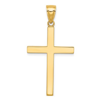 14K Yellow Gold Reversible Latin Cross Pendant
