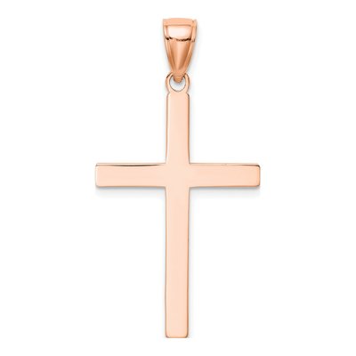 14K Rose Gold Stick Cross Pendant – view 5