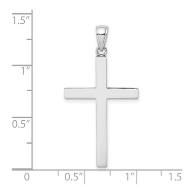 14K White Gold Reversible Latin Cross Pendant – view 4