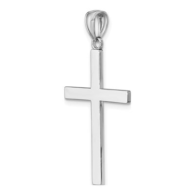 14K White Gold Reversible Latin Cross Pendant – view 6