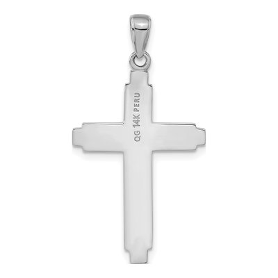 14K White Gold Cross Pendant – view 4