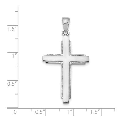 14K White Gold Cross Pendant – view 5