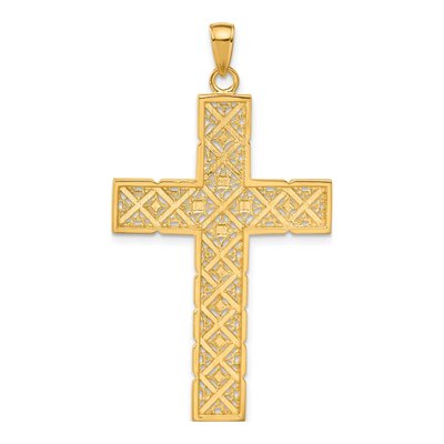 14K Yellow Gold Latin Cross Pendant – view 4