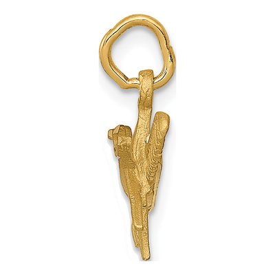 14K Yellow Gold Comb Scissors Pendant – view 3