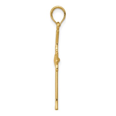 14K Yellow Gold Claddagh Cross Pendant – view 3