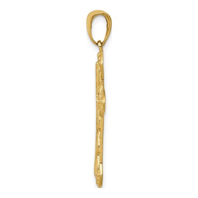 14K Yellow Gold Fancy Iona Cross Pendant – view 3