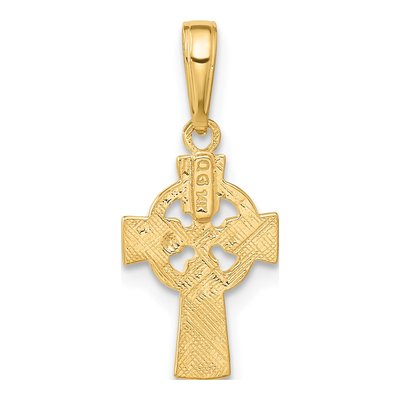 14K Yellow Gold Celtic Cross Eternity Pendant – view 4