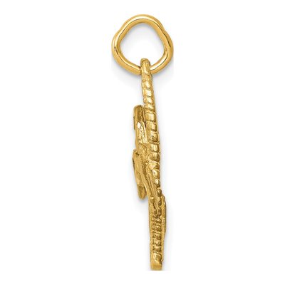 14K Yellow Gold Comb Scissors Pendant – view 3