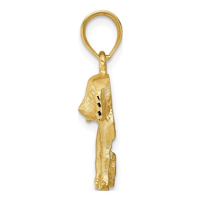 14K Yellow Gold Diamond-Cut Dog Pendant – view 3