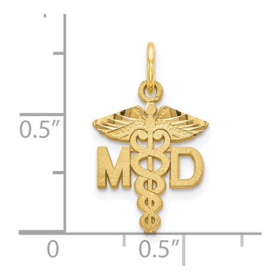 14K Yellow Gold Caduceus Pendant – view 5