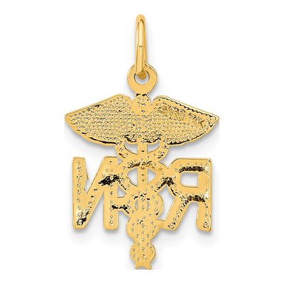 14K Yellow Gold RN Registered Nurse Charm – view 4