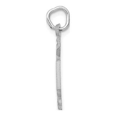 14K White Gold RN Registered Nurse Charm Pendant – view 4