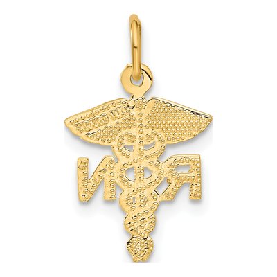 14K Yellow Gold Registered Nurse Pendant – view 4