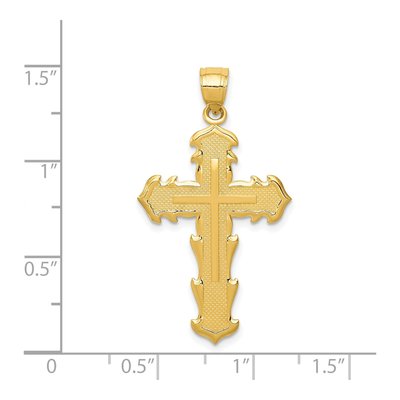 14K Yellow Gold Reversible Cross Pendant – view 4