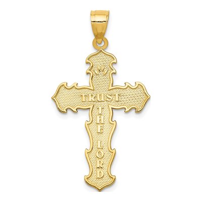 14K Yellow Gold Reversible Cross Pendant – view 5