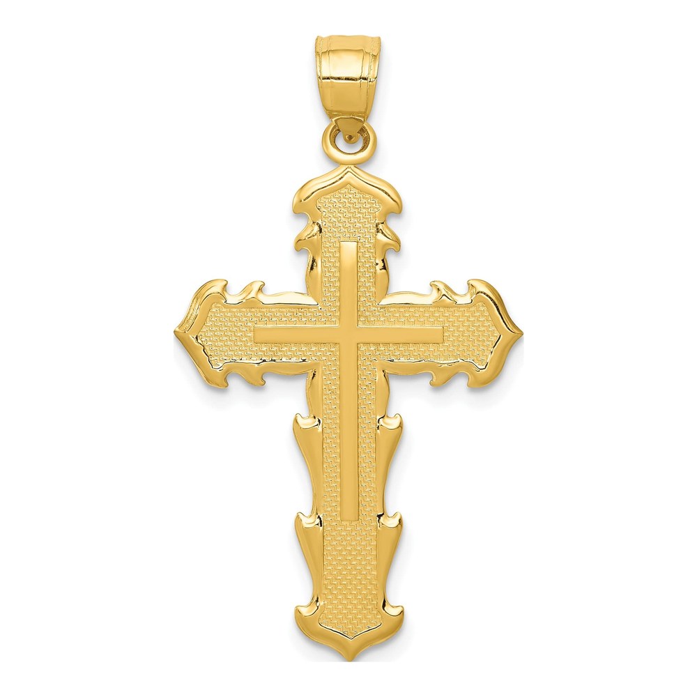 14K Yellow Gold Reversible Cross Pendant