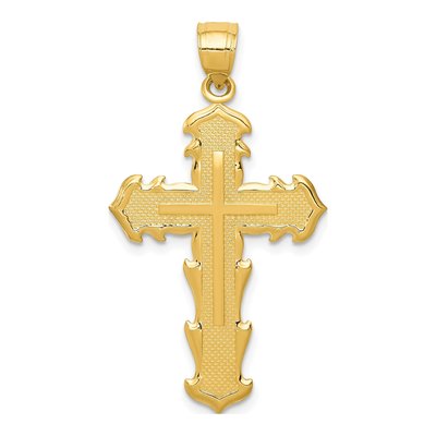 14K Yellow Gold Reversible Cross Pendant