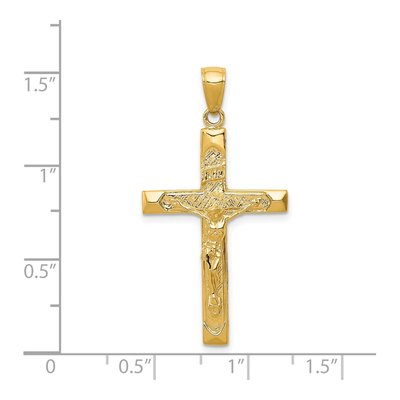 14K Yellow Gold Crucifix Pendant – view 4
