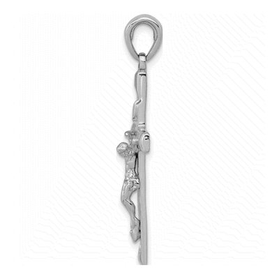 14K White Gold Crucifix Pendant – view 3