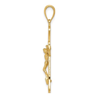14K Yellow Gold Crucifix Pendant – view 3