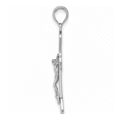 14K White Gold Crucifix Pendant – view 3