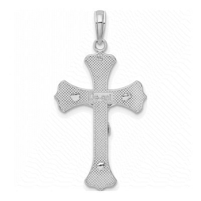 14K White Gold Crucifix Pendant – view 4