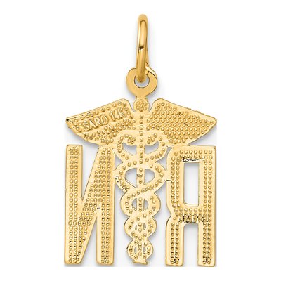 14K Yellow Gold RN Nurse Pendant – view 4