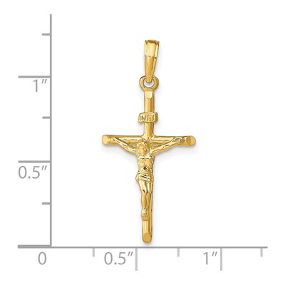 14K Yellow Gold Stick Crucifix Pendant – view 5