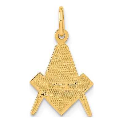 14K Yellow Gold Masonic Symbol Charm Pendant – view 4