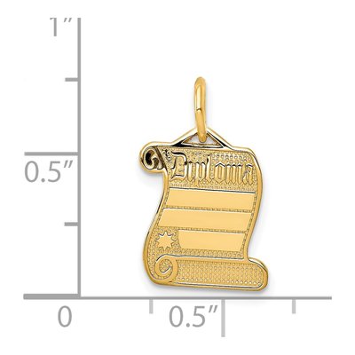 14K Yellow Gold Diploma Charm – view 5