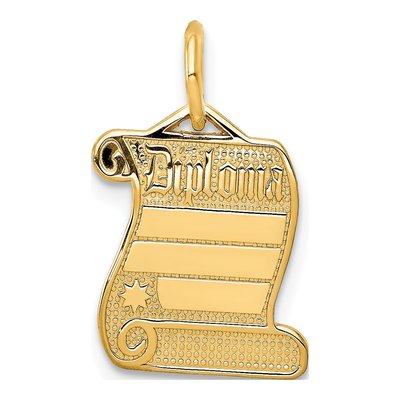 14K Yellow Gold Diploma Charm