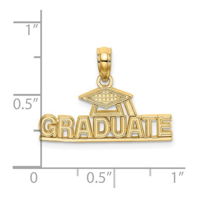 14K Yellow Gold Graduate Under Cap Charm – view 4