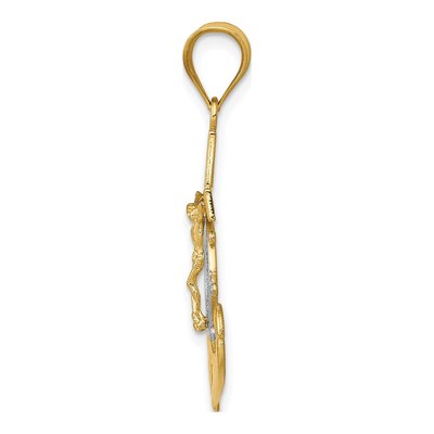 14K Yellow Gold Mariners Crucifix Pendant – view 3