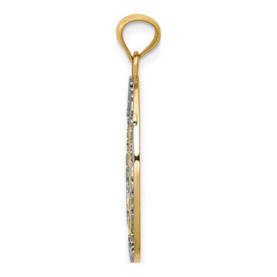 14K Yellow Gold Filigree Angel Pendant – view 3
