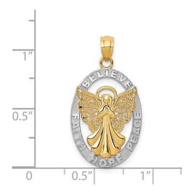 14K Yellow Gold Filigree Angel Pendant – view 5