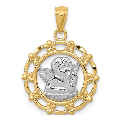 14K Yellow Gold Cherub Pendant