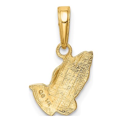 14K Yellow Gold Praying Hands Pendant – view 4
