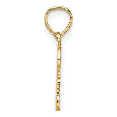 14K Yellow Gold GOD Hearts YOU Pendant – view 3