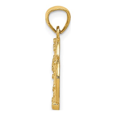 14K Yellow Gold Pretzel Pendant – view 3