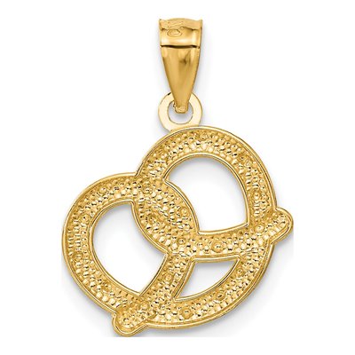 14K Yellow Gold Pretzel Pendant – view 4