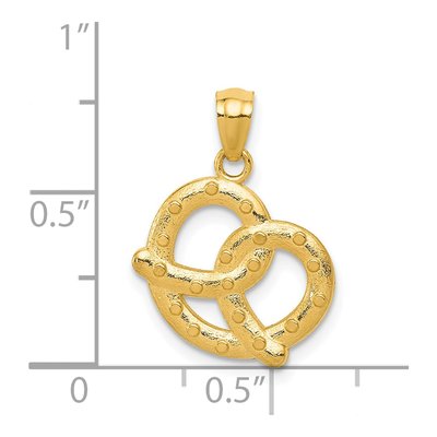 14K Yellow Gold Pretzel Pendant – view 5