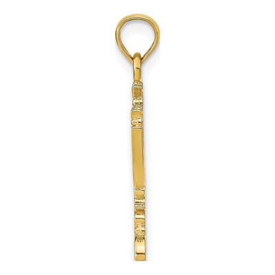 14K Yellow Gold Menorah Pendant – view 3
