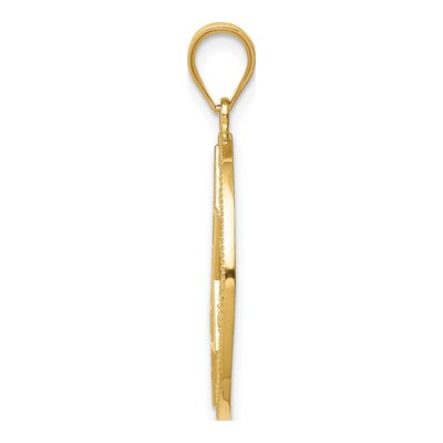 14K Yellow Gold Star of David Circles Pendant – view 3