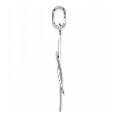 14K White Gold Star of David Charm – view 3