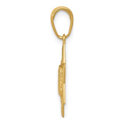 14K Yellow Gold Star of David Tablets Pendant – view 3