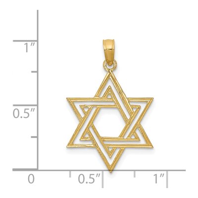 14K Yellow Gold Star of David Pendant – view 5