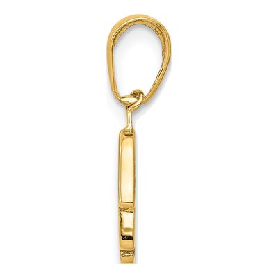 14K Yellow Gold Small Hamsa Pendant – view 3