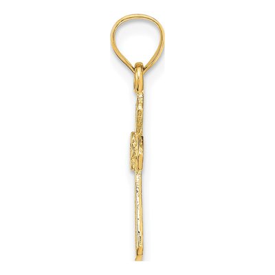 14K Yellow Gold Small Cross Charm – view 3