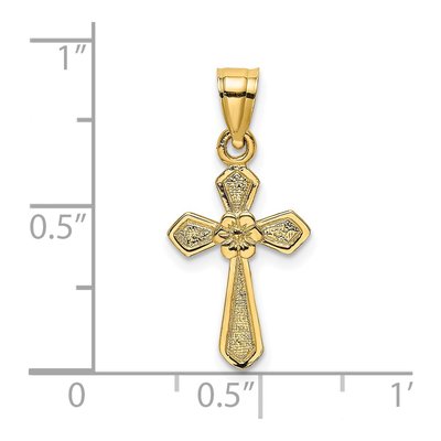14K Yellow Gold Small Cross Charm – view 4