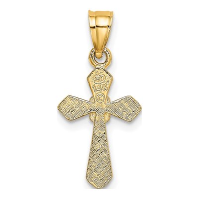 14K Yellow Gold Small Cross Charm – view 5